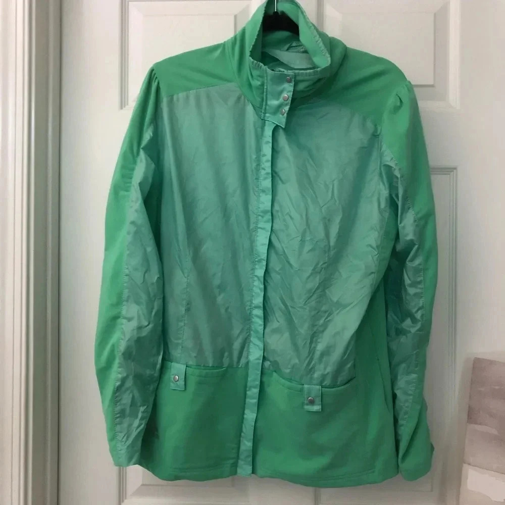 Adidas Women's Climaproof Green Golf Jacket sz XL